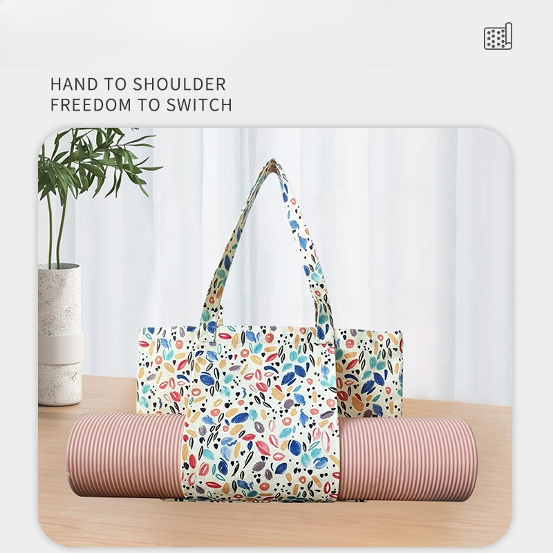 Bolsa de lona com estampa flor - Yoga Mat avaliação e preço