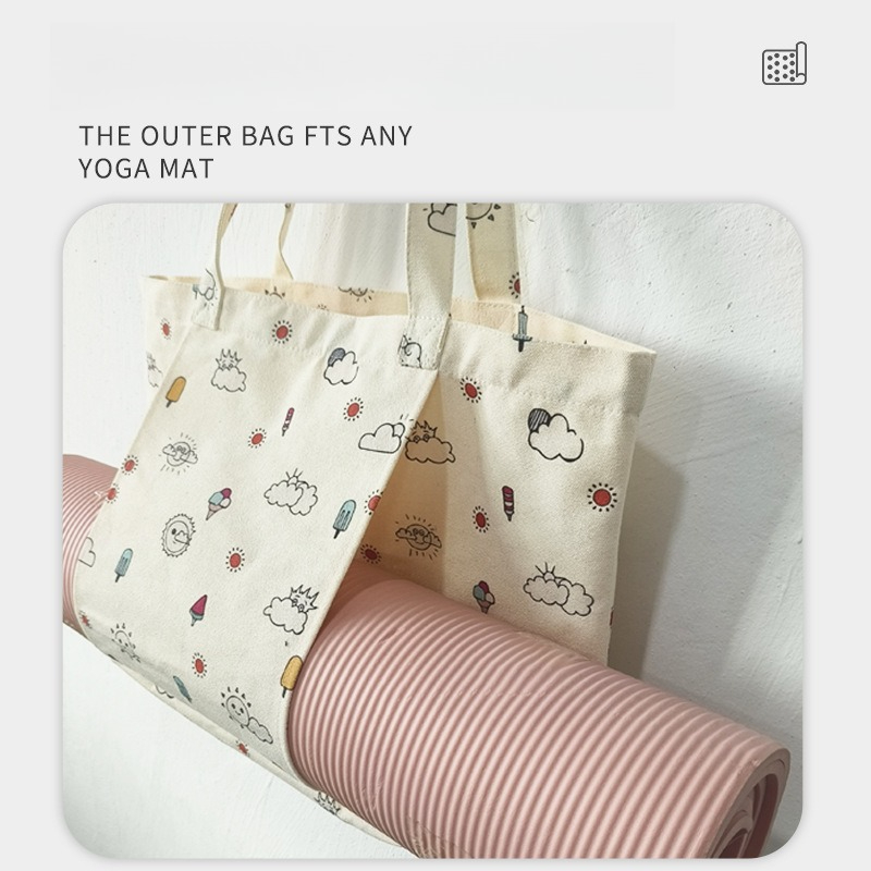 Bolsa de lona com estampa flor - Yoga Mat avaliação e preço