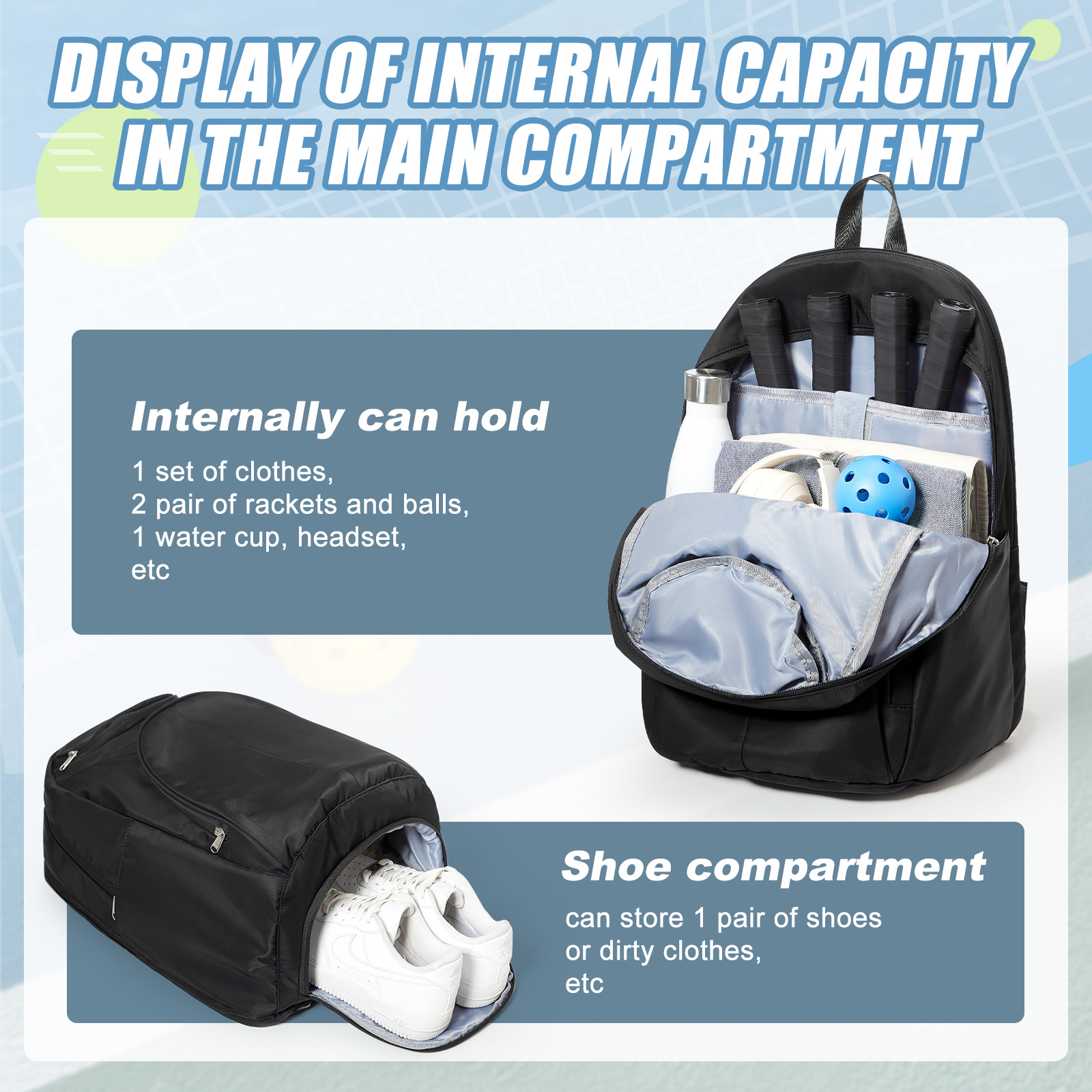 Mochila de Tênis para 2 Raquet - Tennis Racket avaliação e preço